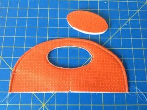 cut out the oval inside the seamline