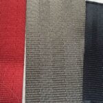 deep red, cement and midnight seat belt webbing