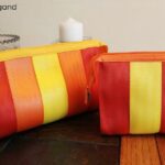 poppy, sunshine & orange juice seat belt webbing